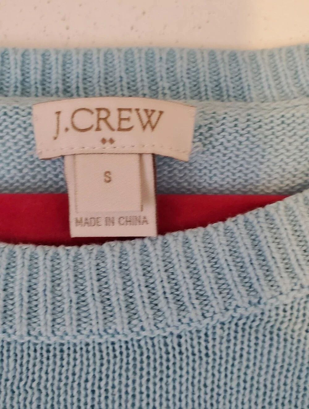 Women's J. Crew Blue Linen Cotton Pullover‎ Jumper Sweater Knit Top Size Small